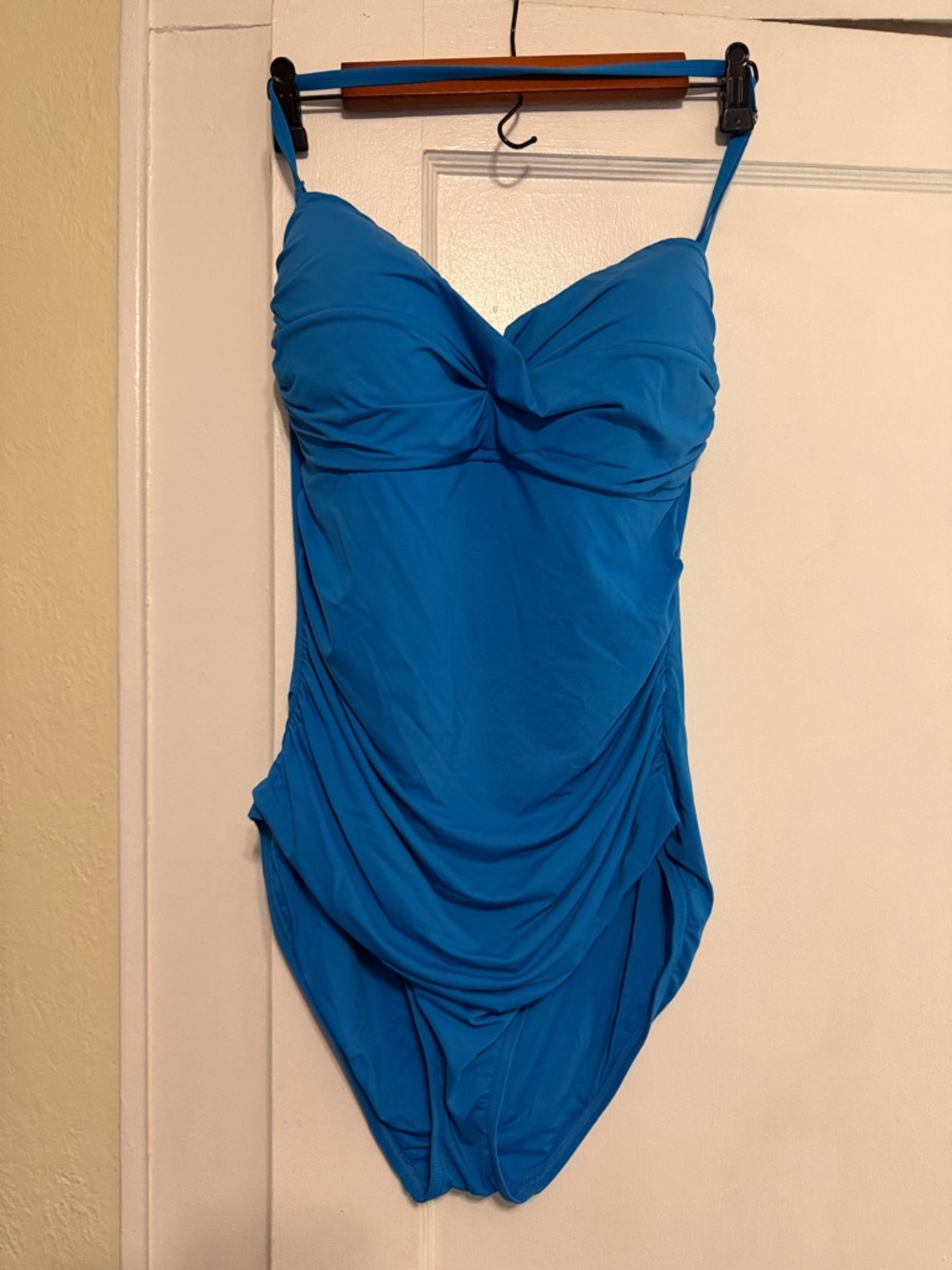 💦 Anne Cole Twist Front Blue One Piece Sz 16 💦